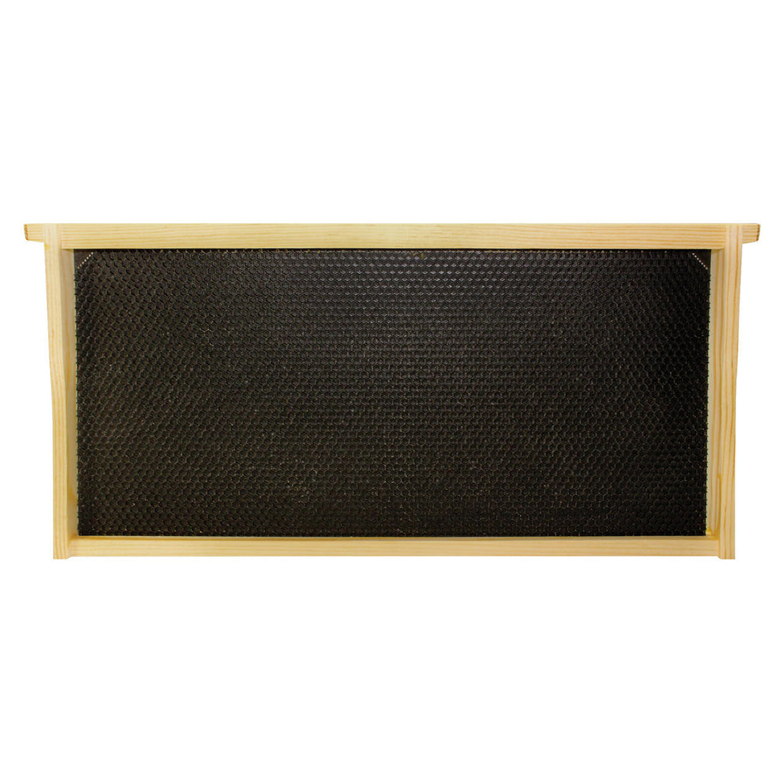 Pre-assembled pine beehive frame with waxed plastic foundation