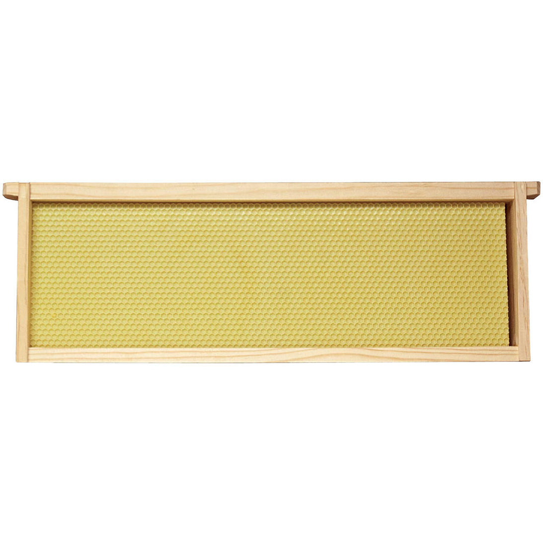 Pre-assembled pine beehive frame with waxed plastic foundation