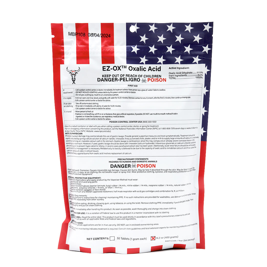 EZ-OX Oxalic Acid 400g EPA Certified