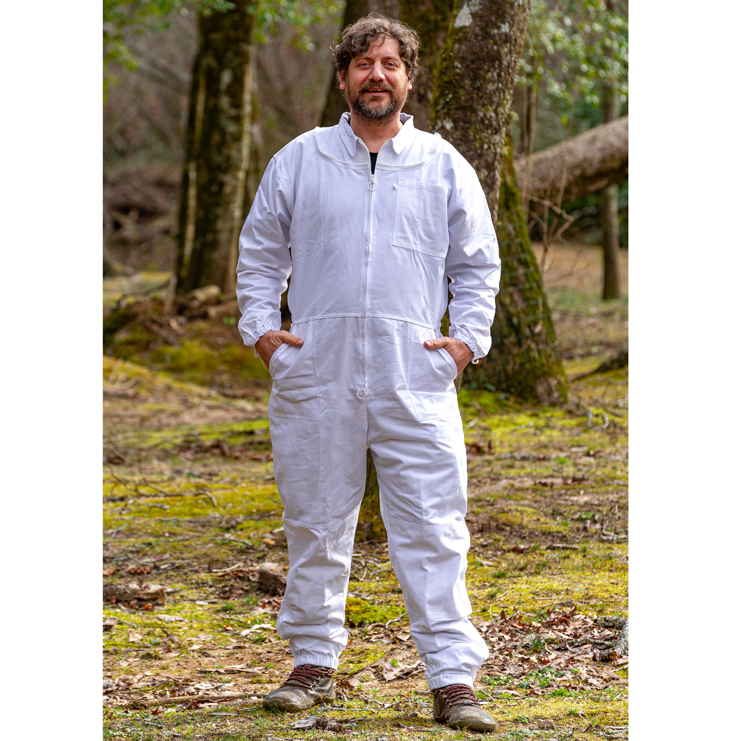 Full view of Beemaster beekeeping suit without veil