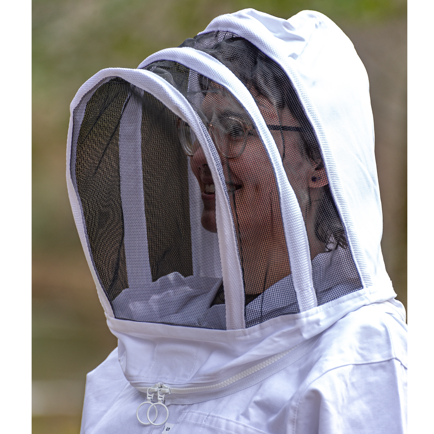 Beekeeping hooded veil with zipper – compatible with all suits and jackets
