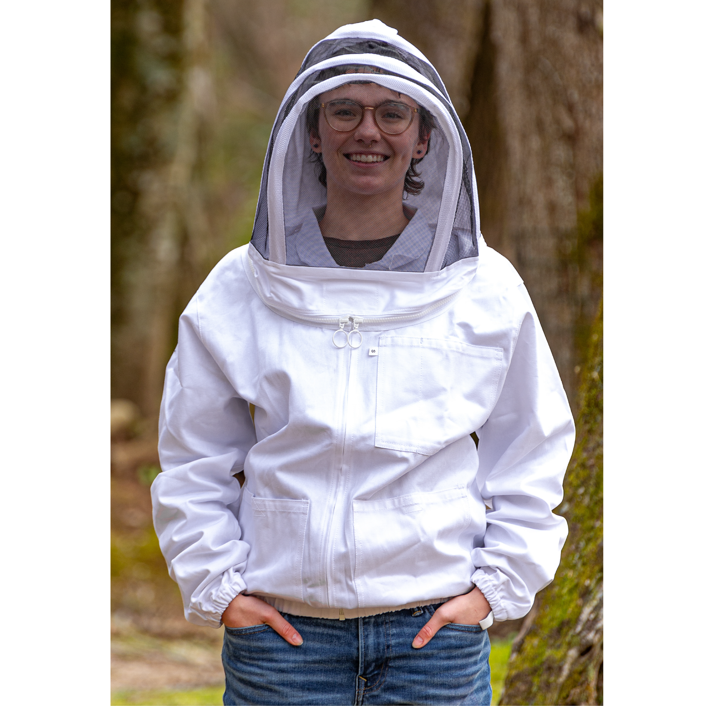 Beekeeping hooded veil with zipper – compatible with all suits and jackets
