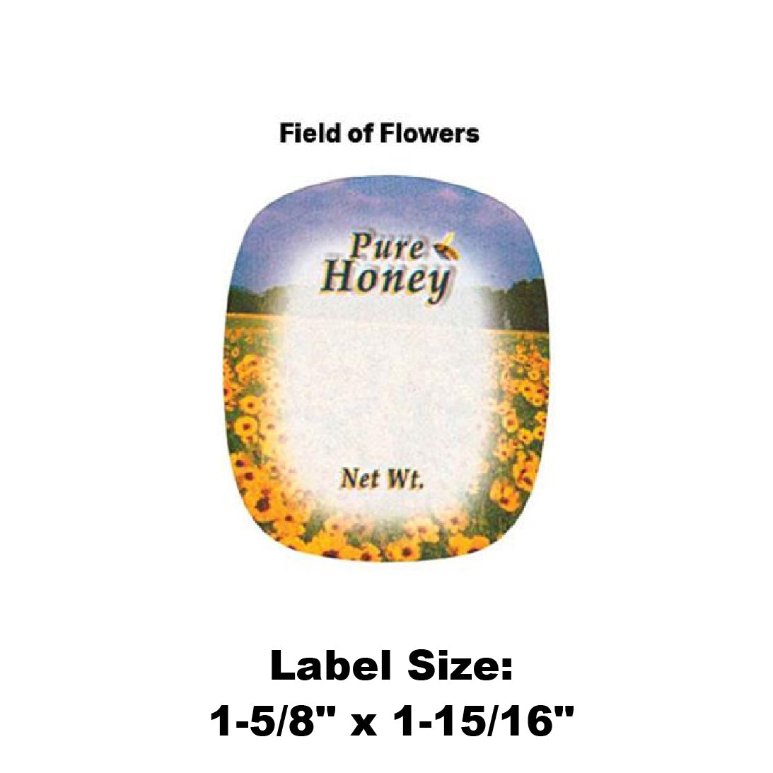 Field of Flowers Honey Jar Labels