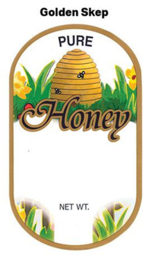 Golden Skep Honey Jar Labels