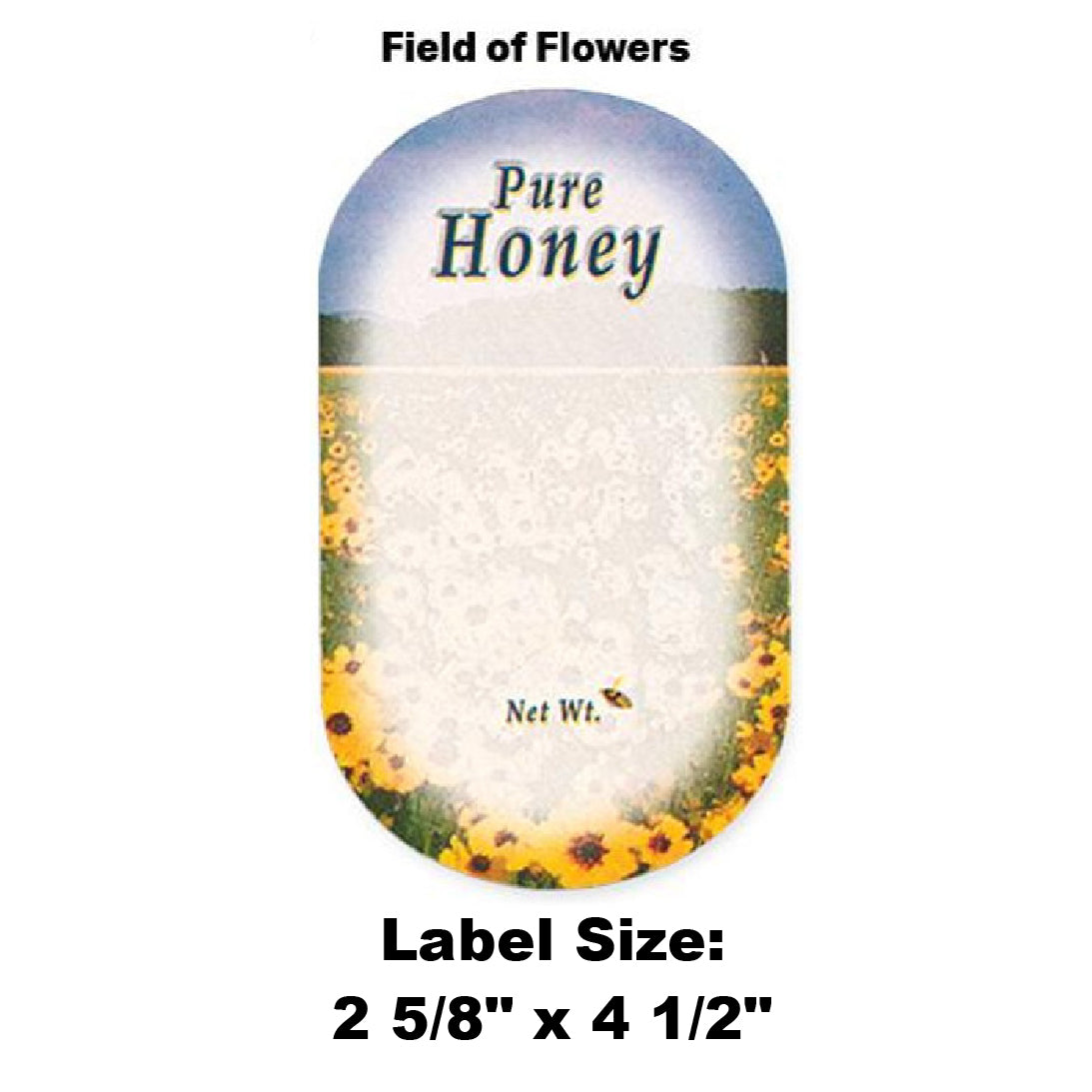 Field of Flowers Honey Jar Labels