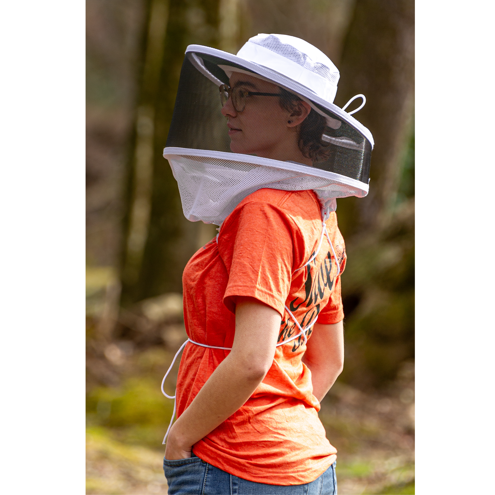 One-piece Clear-Vue beekeeping hat and veil combo with reinforced brim and crush-resistant mesh.