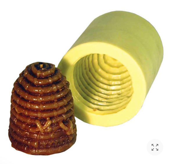 Bee Hive Skep Candle Mold - Blue Ridge Honey Company