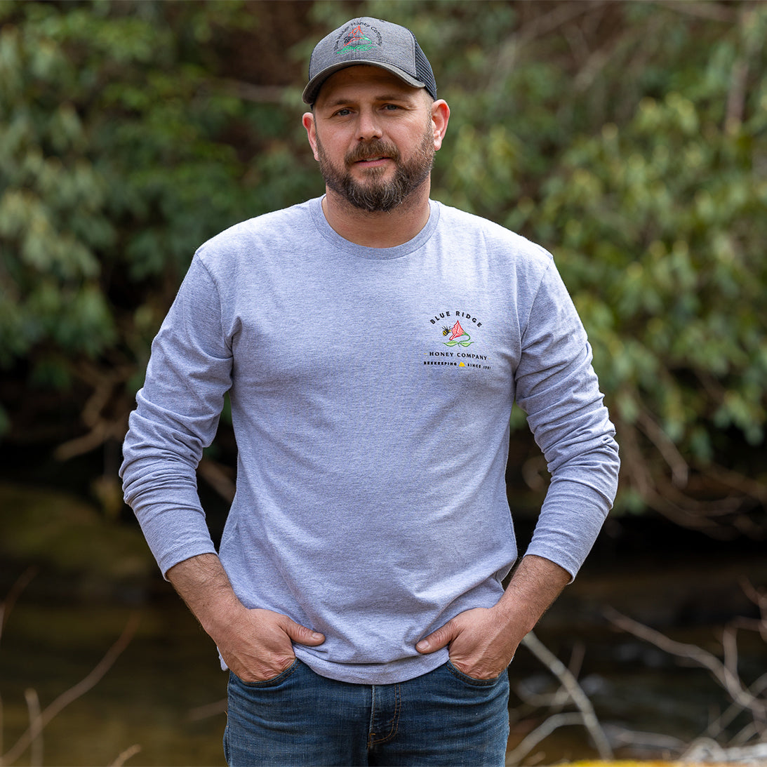 Blue Ridge Honey Company Logo L/S Shirt