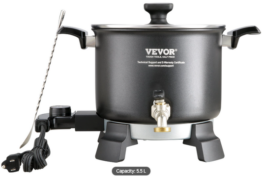 VEVOR 5 Liter Wax Melter For Beeswax Candle Making - Blue Ridge Honey Company