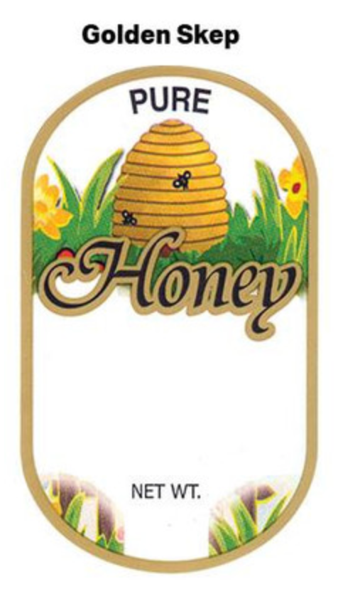 Golden Skep Honey Jar Labels - Blue Ridge Honey Company